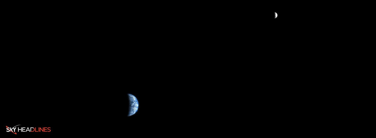Earth and Moon From Mars