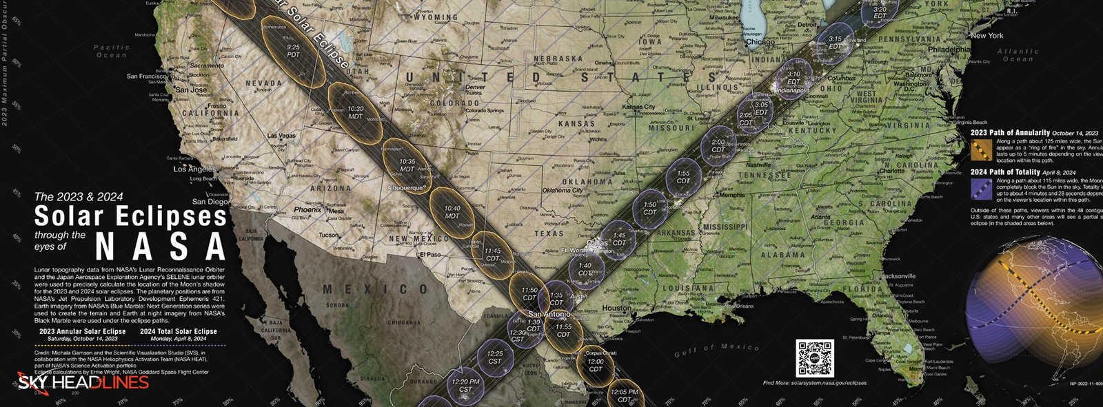 Solar Eclipse 2024 Interactive Map NASA's Latest Release Sky Headlines