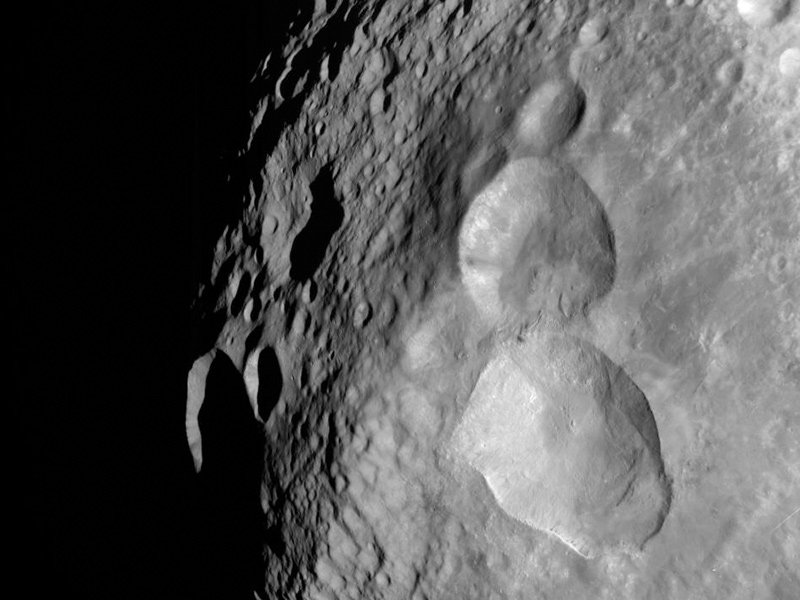 Vesta Snowman Crater