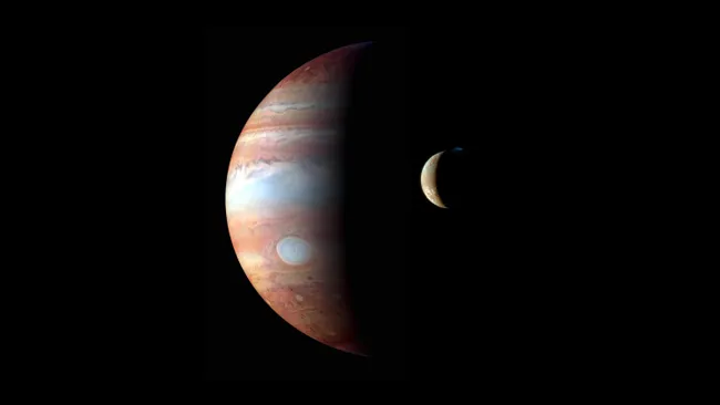 Jupiter and its moon